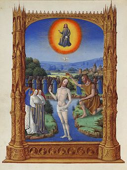 Folio 109v - The Baptism of Christ