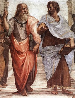 Platon et Aristote, premiers philosophes argumentant sur l'existence d'un Dieu principe de toute chose