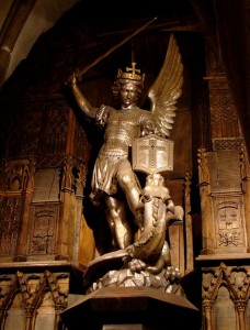 Saint michael the archangel crowned - mont saint Michel - Church Saint Pierre